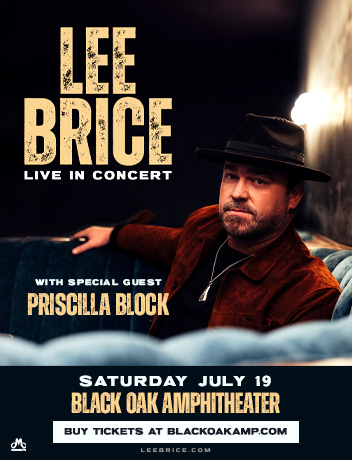 Ticket to Lee Brice w/ Priscilla Block at Black Oak Amp on July 19 for just $40 ($60 value!)